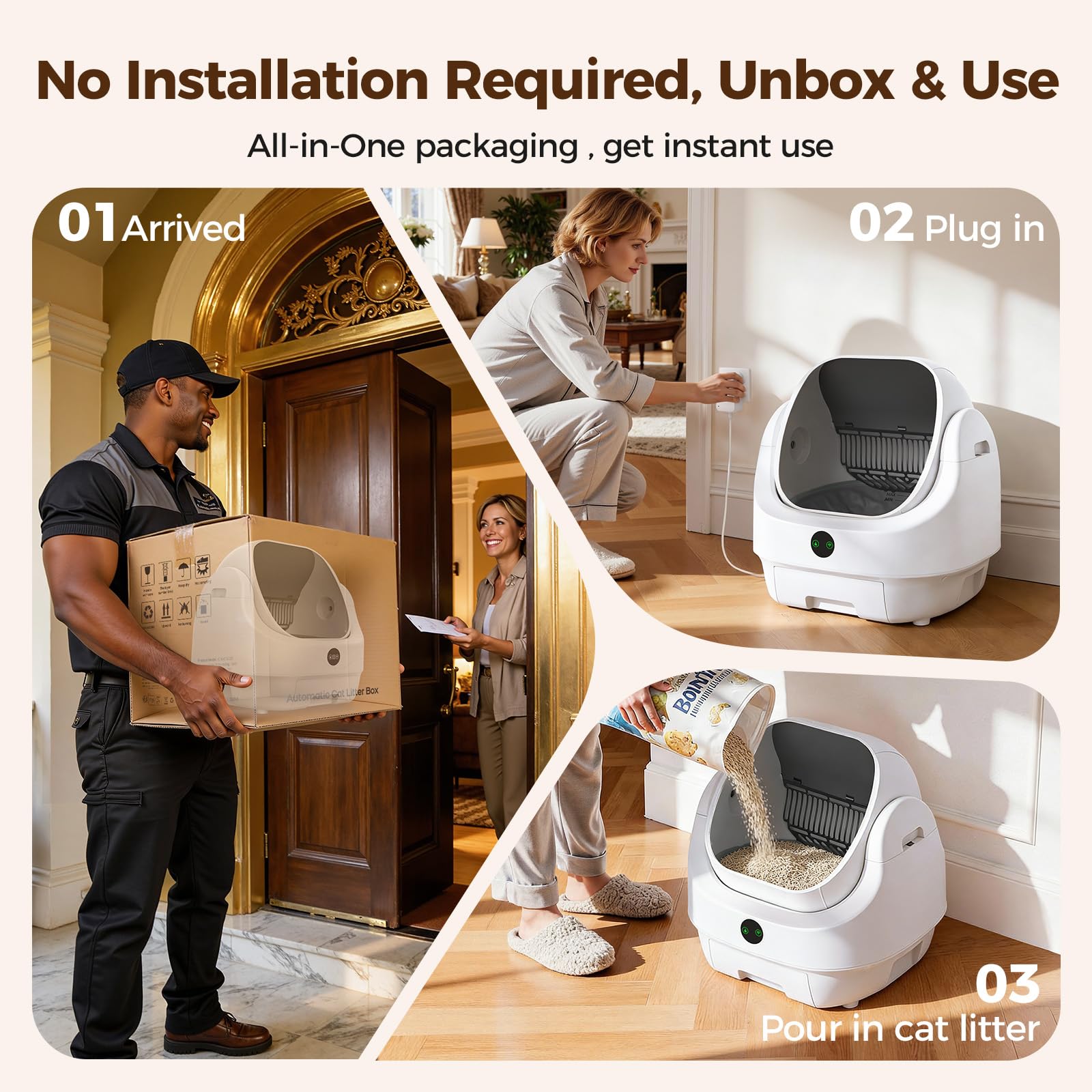 Ellenpent sealed cover with deodorizer gel for odor management