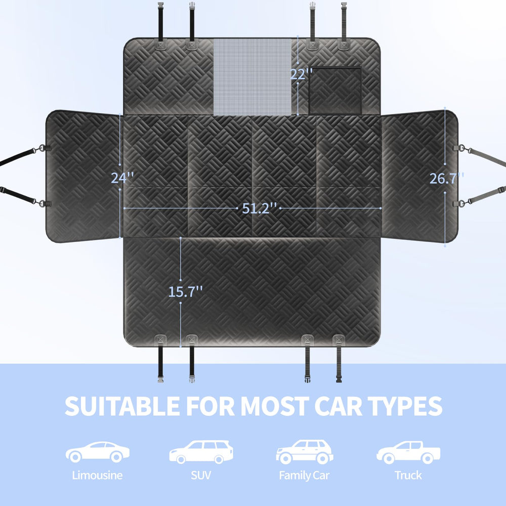 ELLINI mesh window improves airflow and pet visibility during rides