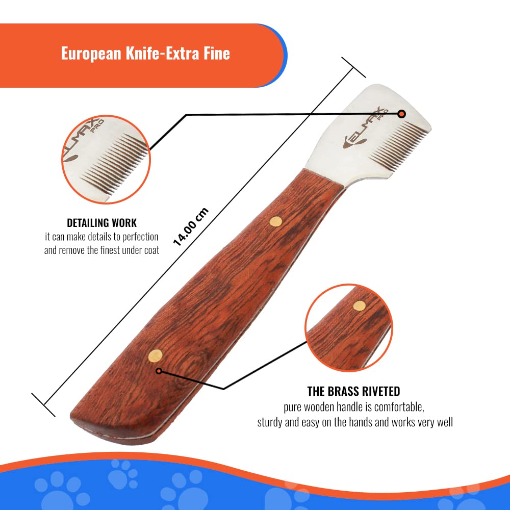 Elmax Pro carding coarse knife closeup for shedding preparation
