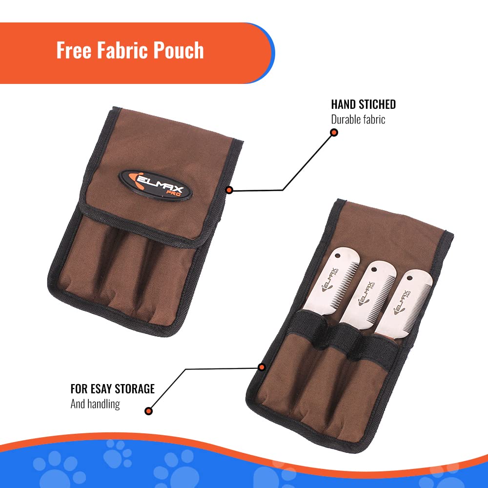 Elmax Pro free hand-stitched fabric pouch for safe storage.