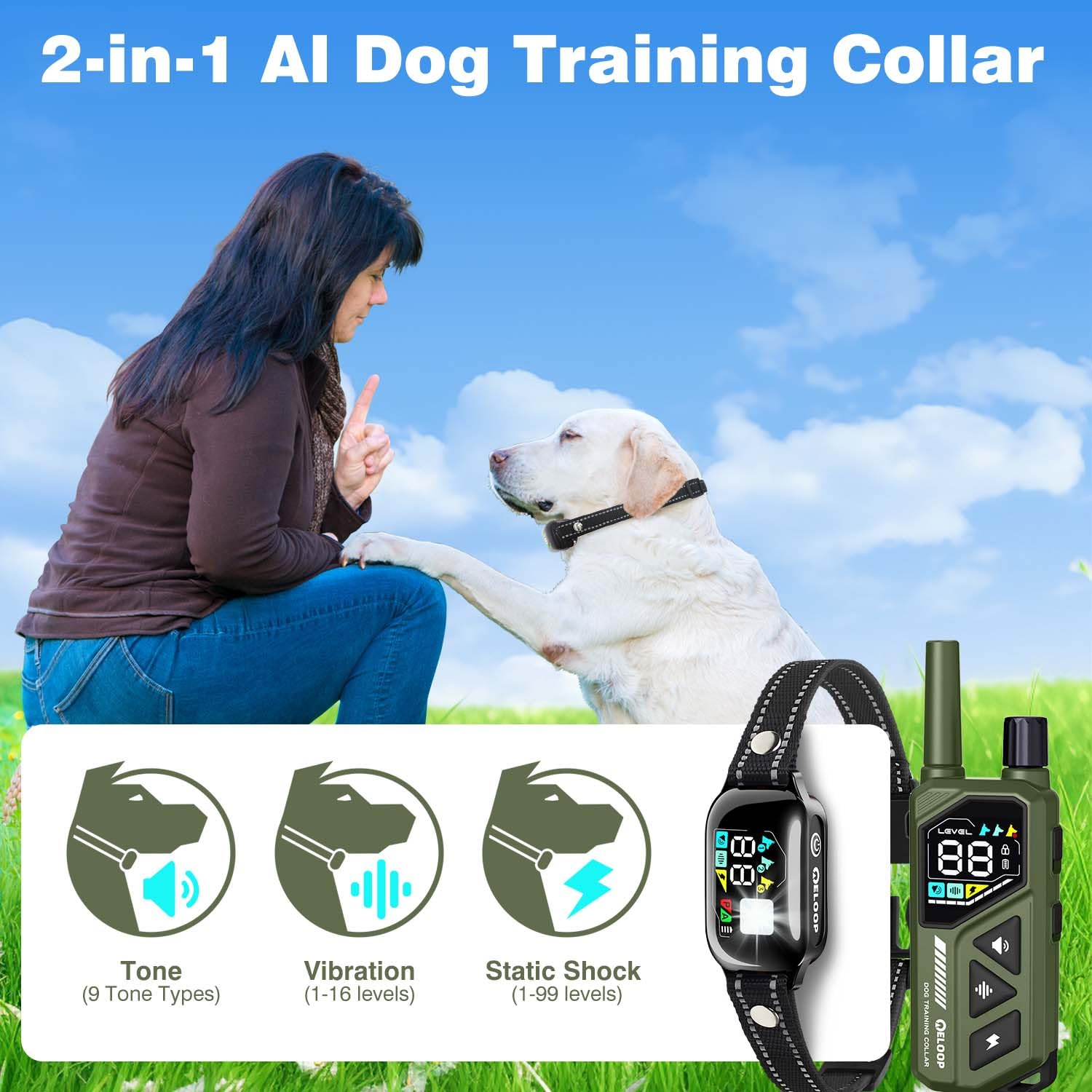 ELOOP IPX7 waterproof collar withstands rain and splashes