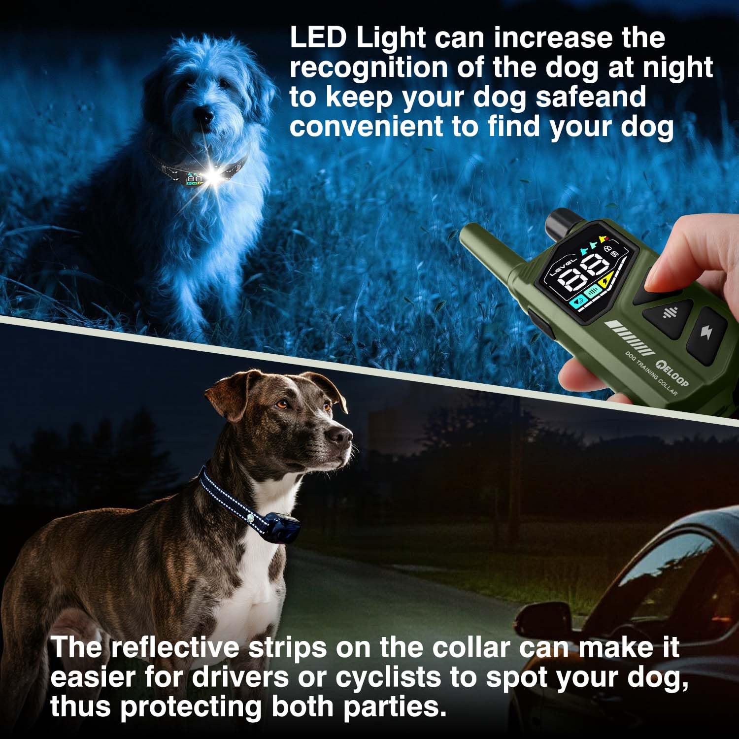ELOOP reflective strip increases safety for nighttime pet walks