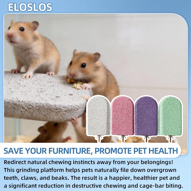 Eloslos lava ledge hamster use encourages climbing and gnawing.