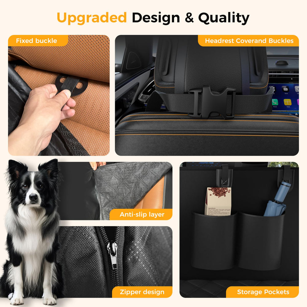 Elouta dog seat cover hammock with side wings protects pets and seats.