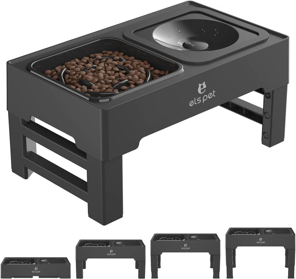 ELS PET elevated dog bowls with adjustable height for comfortable feeding