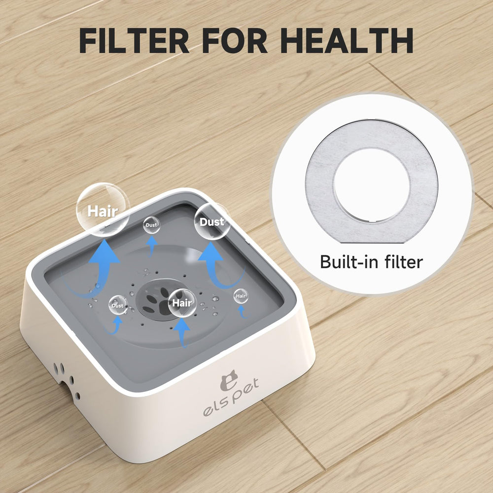 Close-up of activated carbon filter in ELS PET feeder improving water freshness