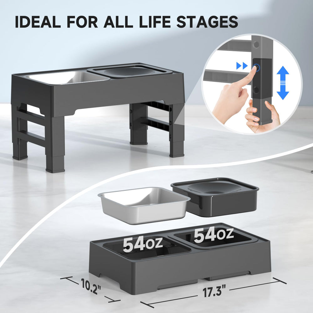 ELS PET pets enjoy elevated feeding with comfortable neck posture