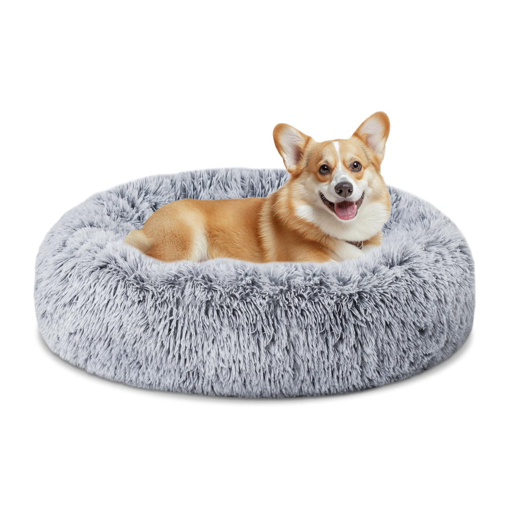 ELSKER&HOME calming bed fabric close-up highlighting plush fleece for comfort.