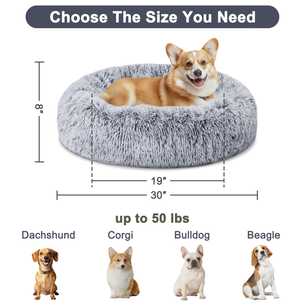 ELSKER&HOME calming bed gradient blue outer view shows round shape for pets.