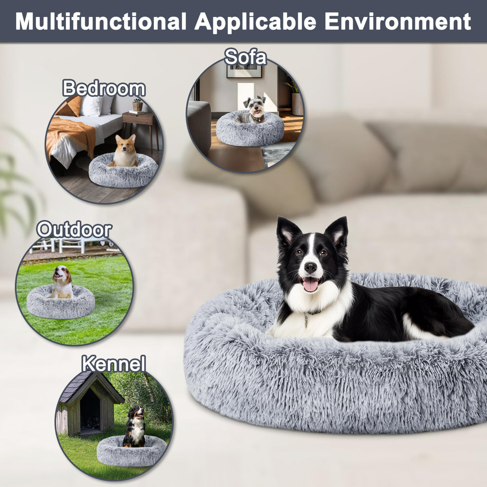 ELSKER&HOME calming bed cozy setup enhances pet relaxation at home.