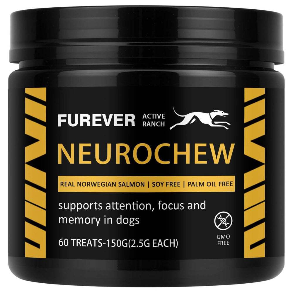 ELSORY Furever Active bottle label highlighting natural ingredients for dog wellness.