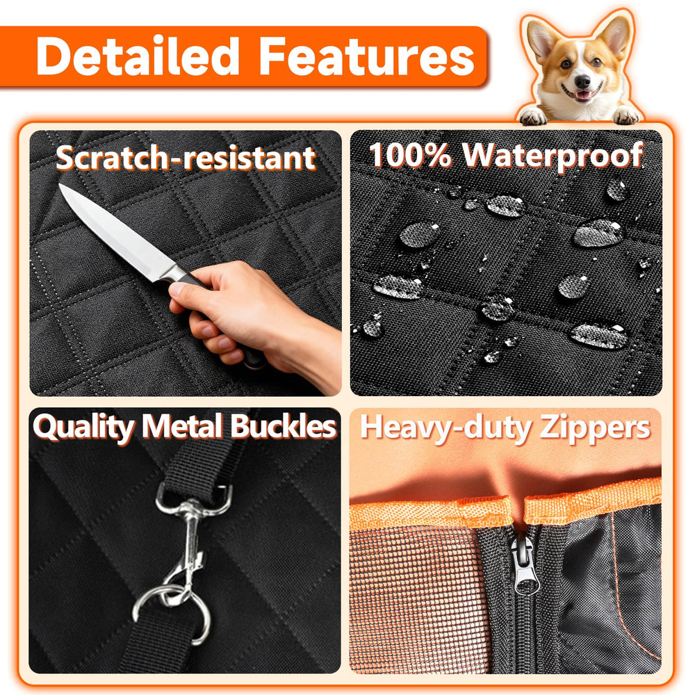 Elufa built-in storage pockets keep toys and leashes organized