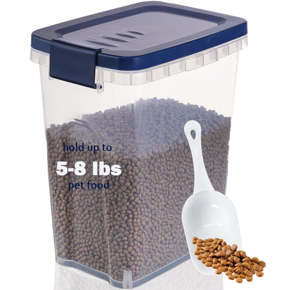 Elwichen dog and cat food container with airtight lid preserves freshness and reduces spoilage