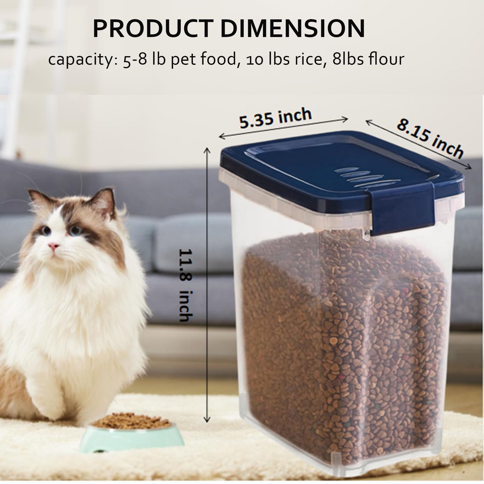 Elwichen transparent body lets you see remaining kibble at a glance