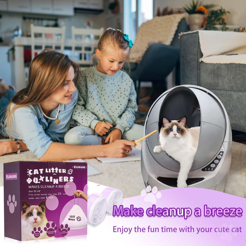 Elzrghs odor-control liners help keep litter area fresh.