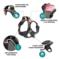Embark Pets Adventure Harness reflective trim for visibility in low light