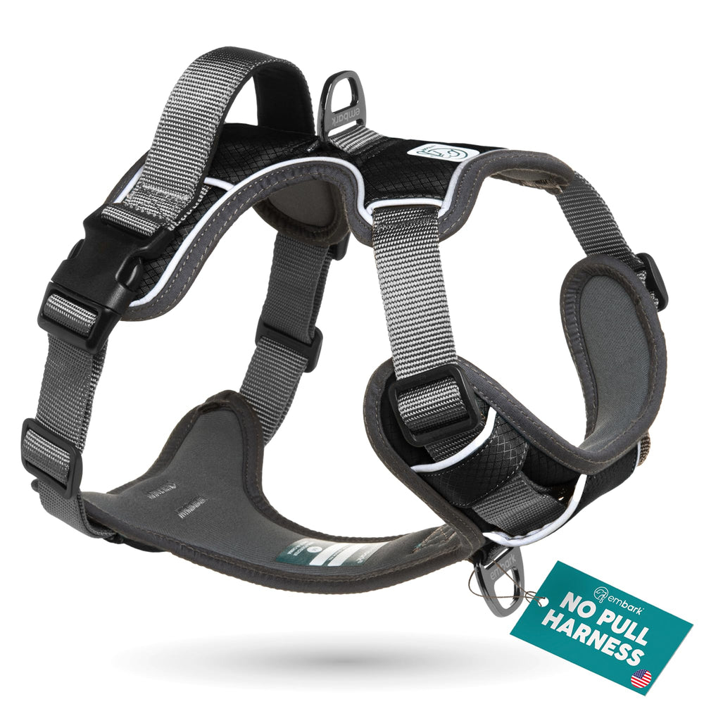 Embark Adventure no-pull harness front view showing secure large dog fit