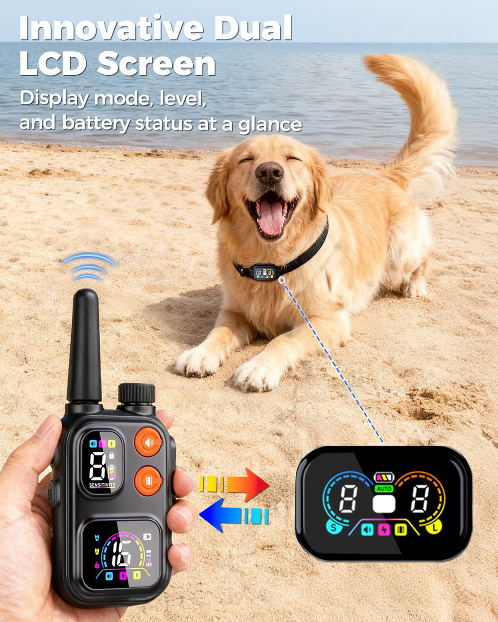 Emdoro built-in LED light aids night walks and quick location.