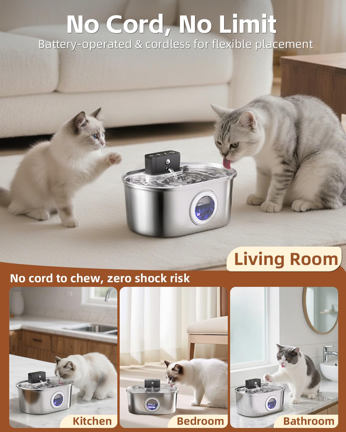 Emdoro stainless steel body provides durable, rust-resistant hydration for homes.