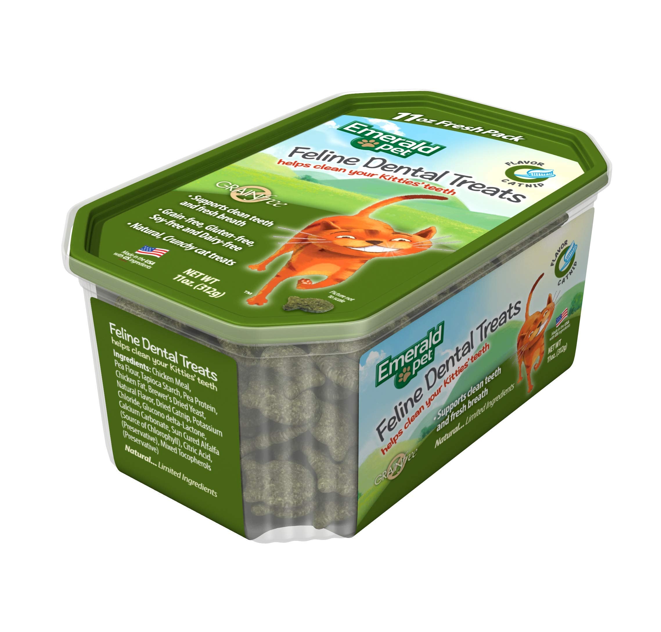 Emerald Pet cat dental treats chicken recipe for flavor variety