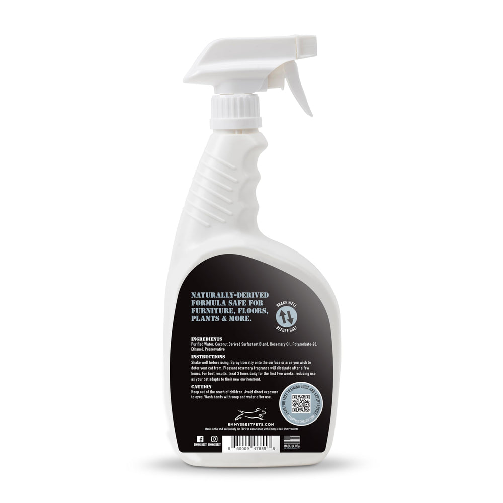 Emmy's Best EBPP cat spray application on furniture helps protect surfaces