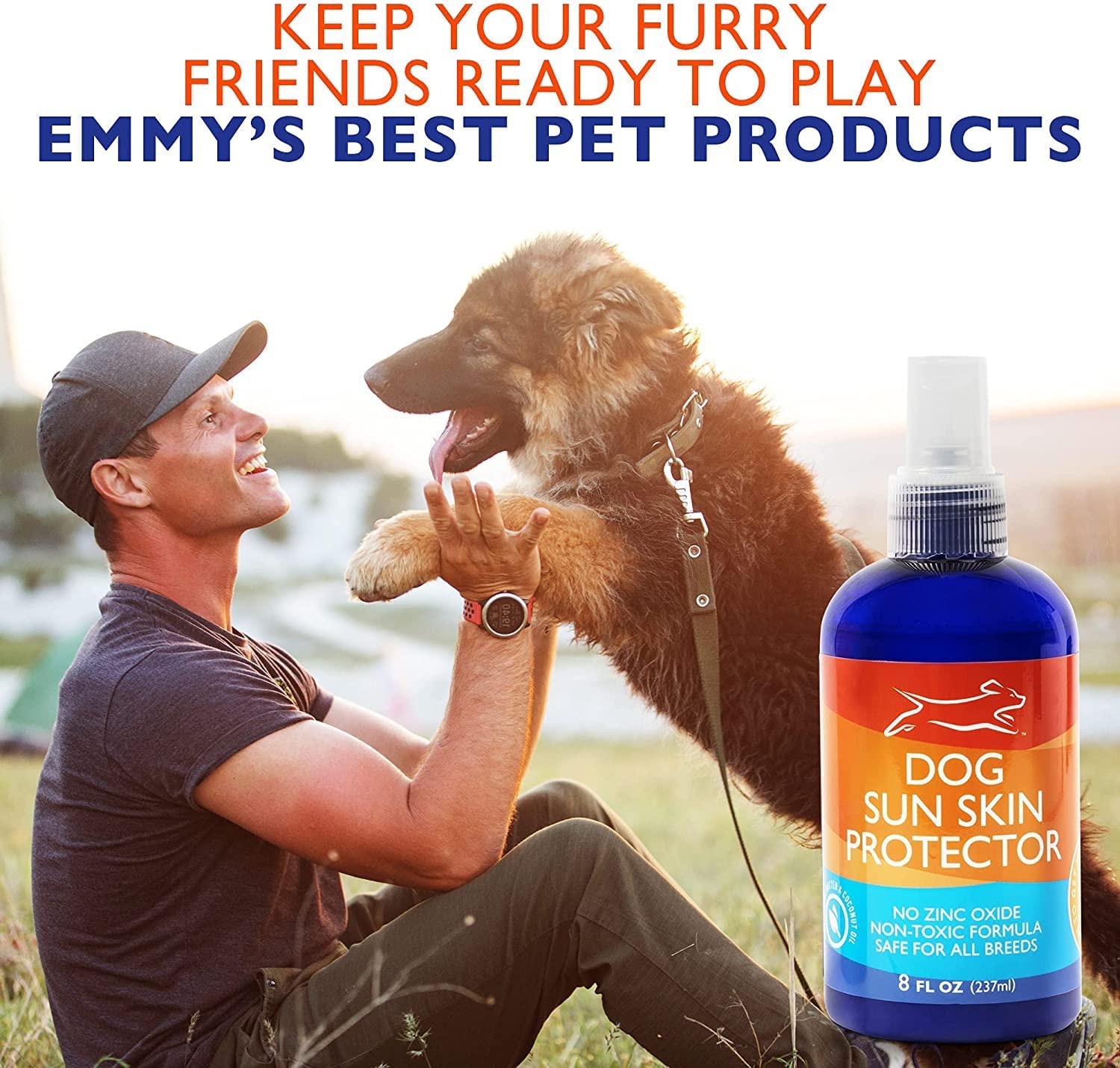 Emmy's Best EBPP sunscreen protects paws and nose during outdoor adventures