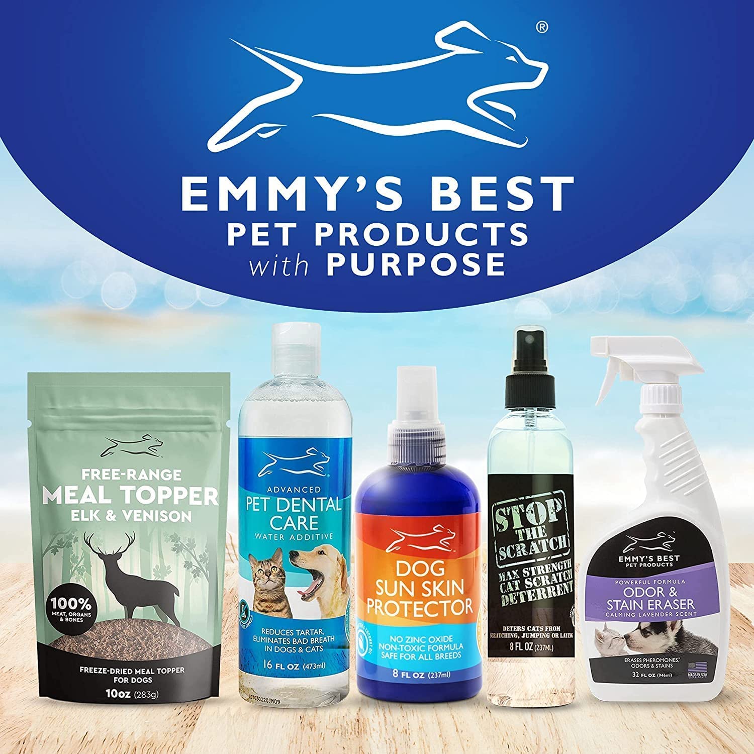 Shea butter and coconut oil moisturize with EBPP sunscreen for dogs