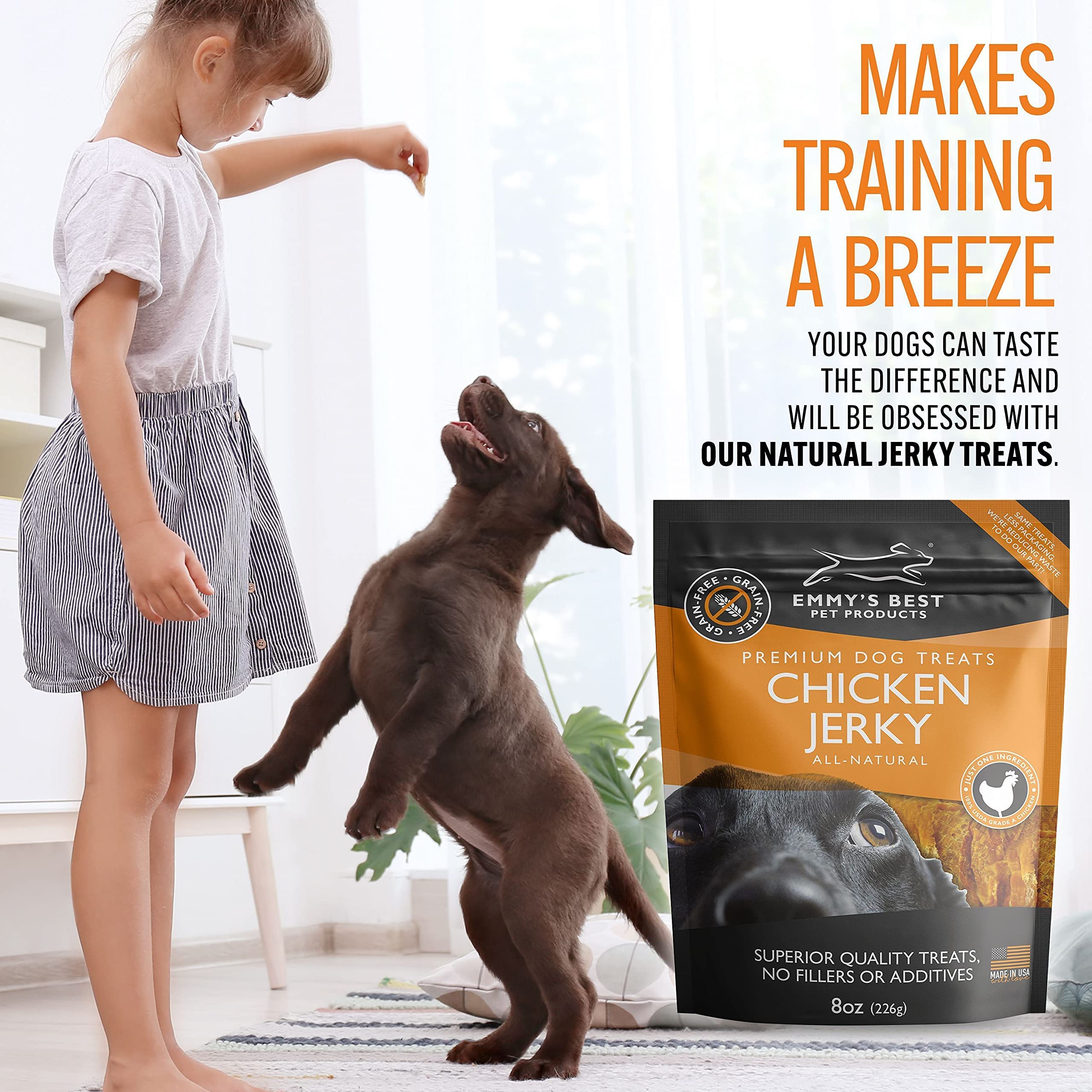Emmy's Best EBPP no fillers and gluten-free ingredients label.