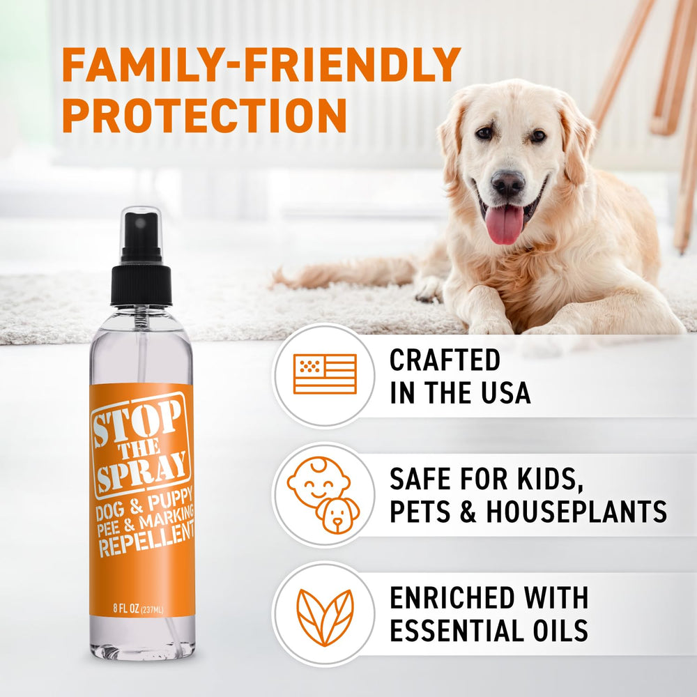 Carpets and furniture protected by the urine deterrent during play.