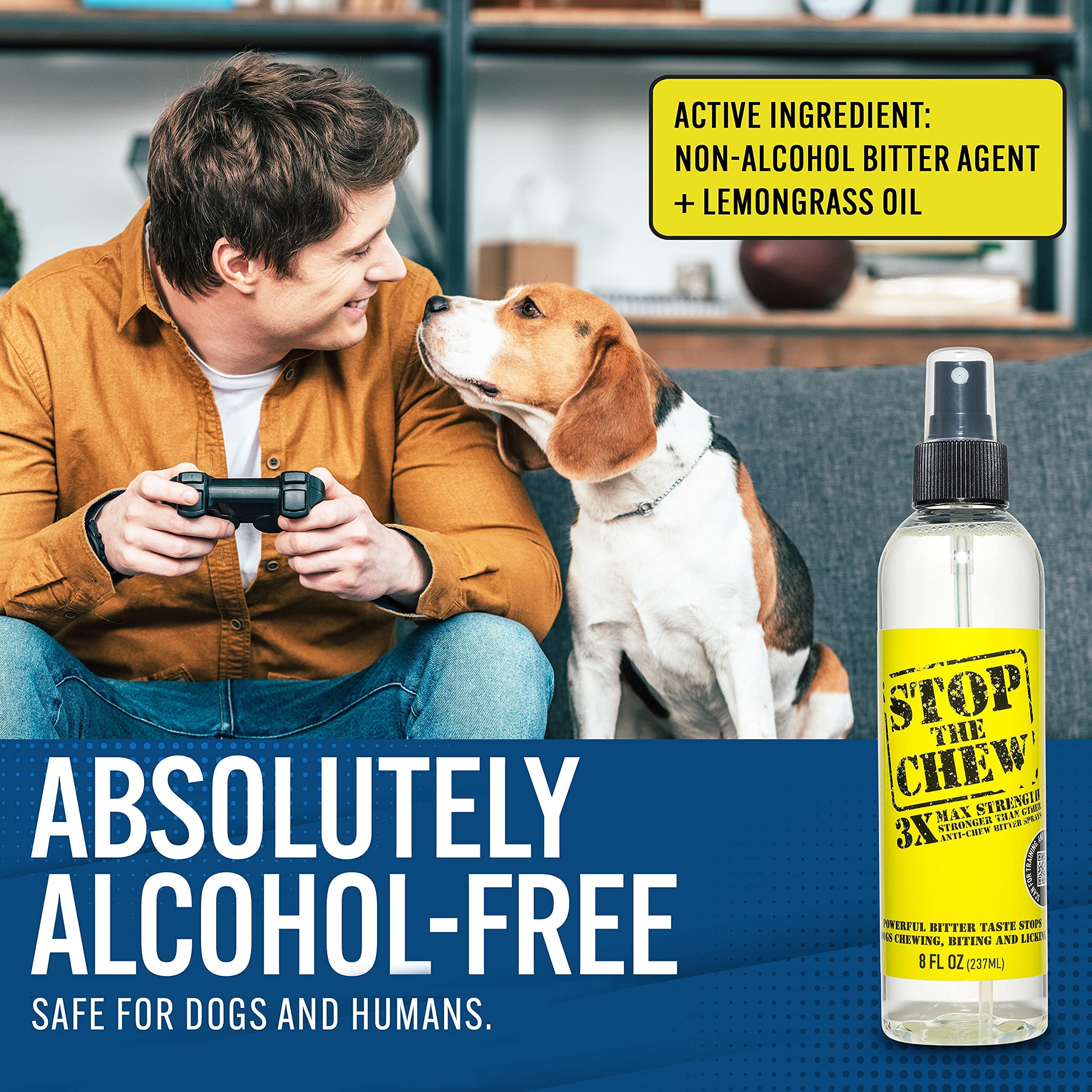 Emmy's Best EBPP Stop the Chew is an alcohol-free formula for dogs.
