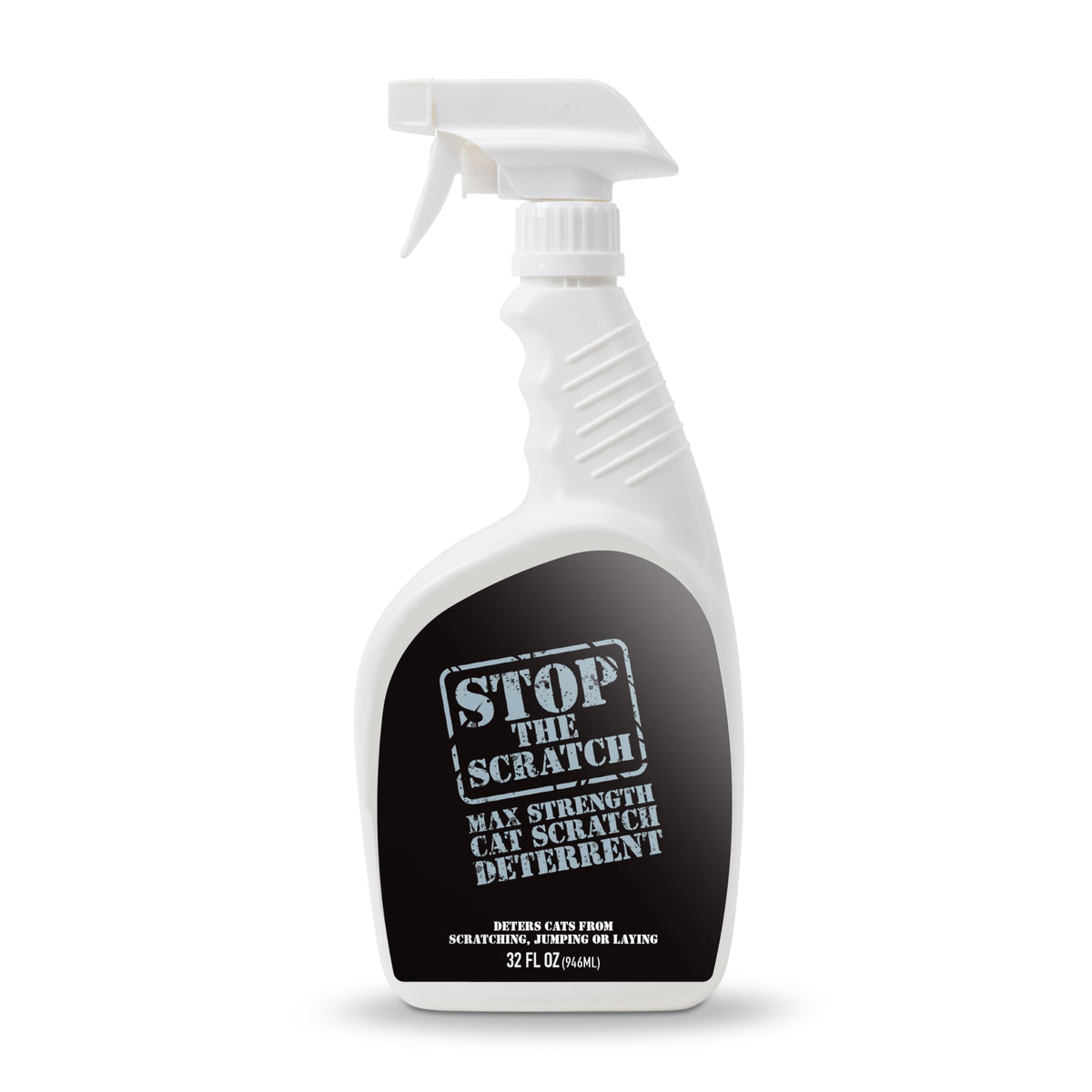 Emmy's Best EBPP Stop The Scratch bottle in action deterring cat scratching