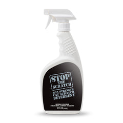 Emmy's Best EBPP Stop The Scratch bottle in action deterring cat scratching