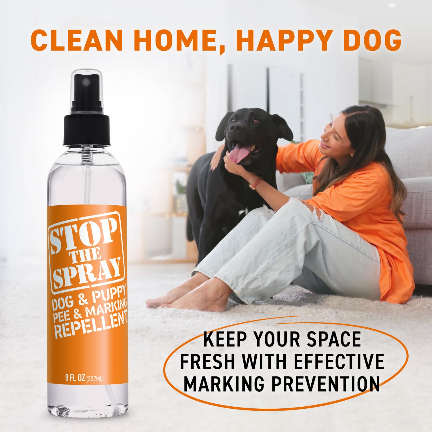 Close-up of the Stop the Spray nozzle for easy, even application.