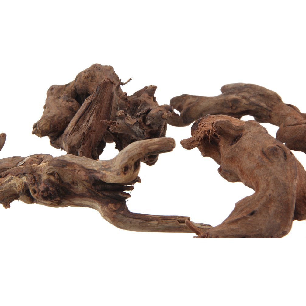 Emours driftwood branch aquarium-decor 6-10inch, adds natural texture for aquascape.