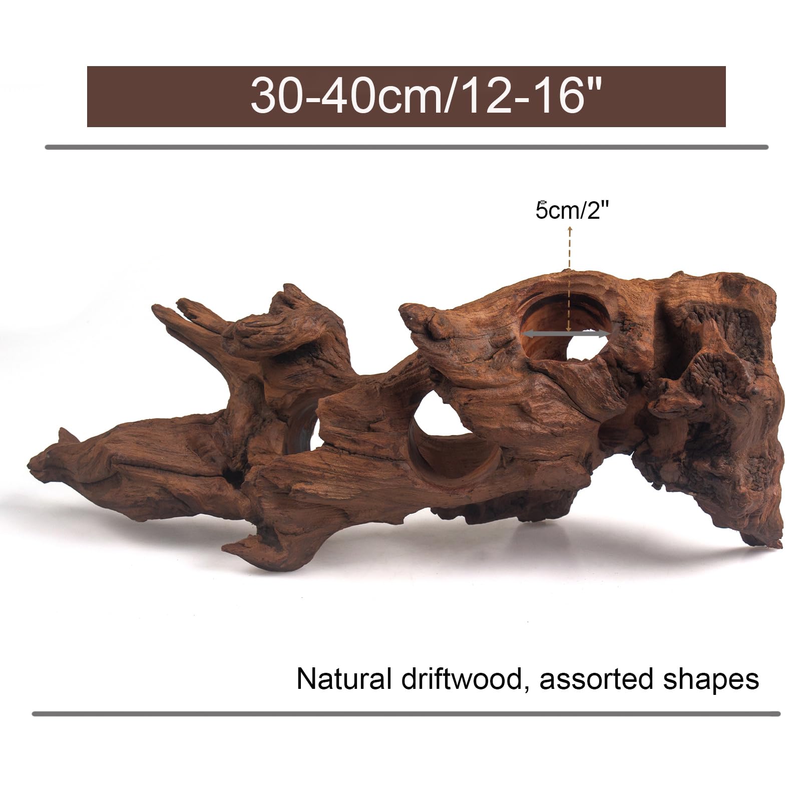 Emours driftwood terrarium decor for dry habitat enrichment