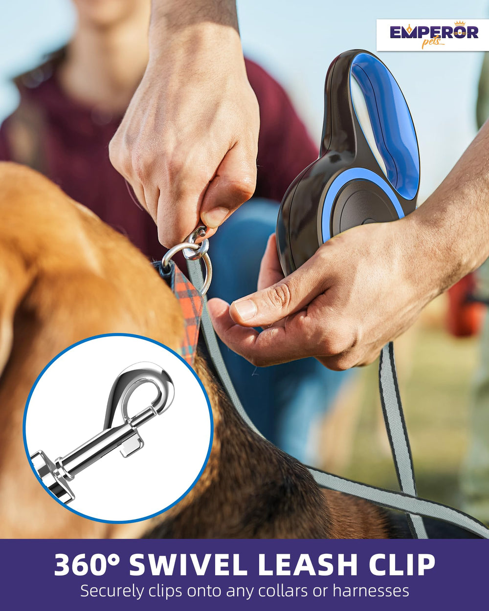 Emperor Pets rust-proof metal hook ensures secure attachment