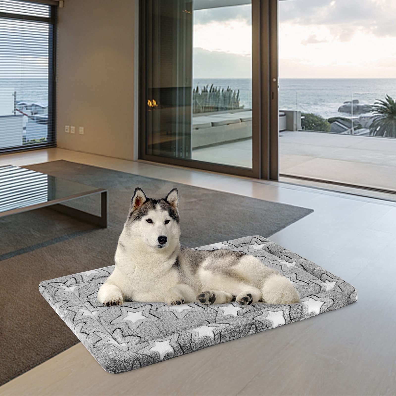 EMPSIGN dog bed fits 36x24 crates for secure lounging.