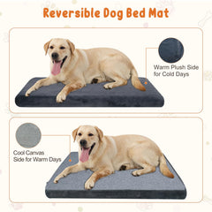 EMPSIGN dog bed mat features waterproof lining protects against spills.