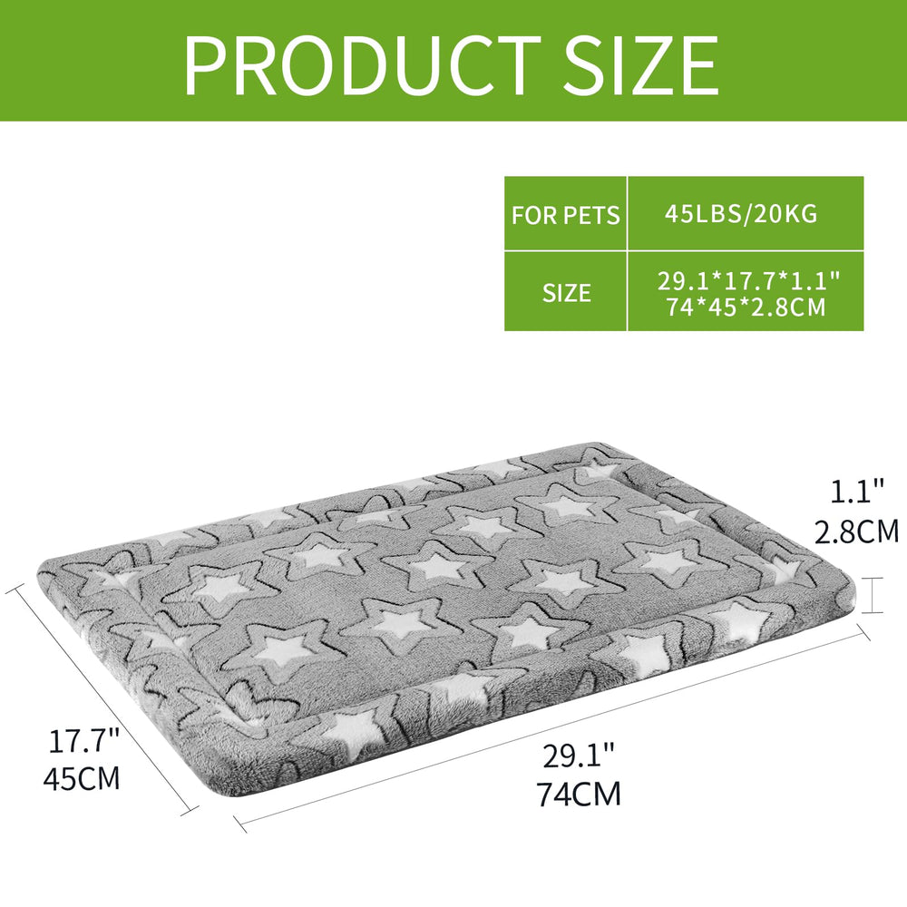 EMPSIGN cozy star-pattern pad provides soft support in crates and on beds.