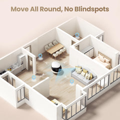 Enabot EBO Air 2 night vision demonstrates clear nighttime pet check-ins.