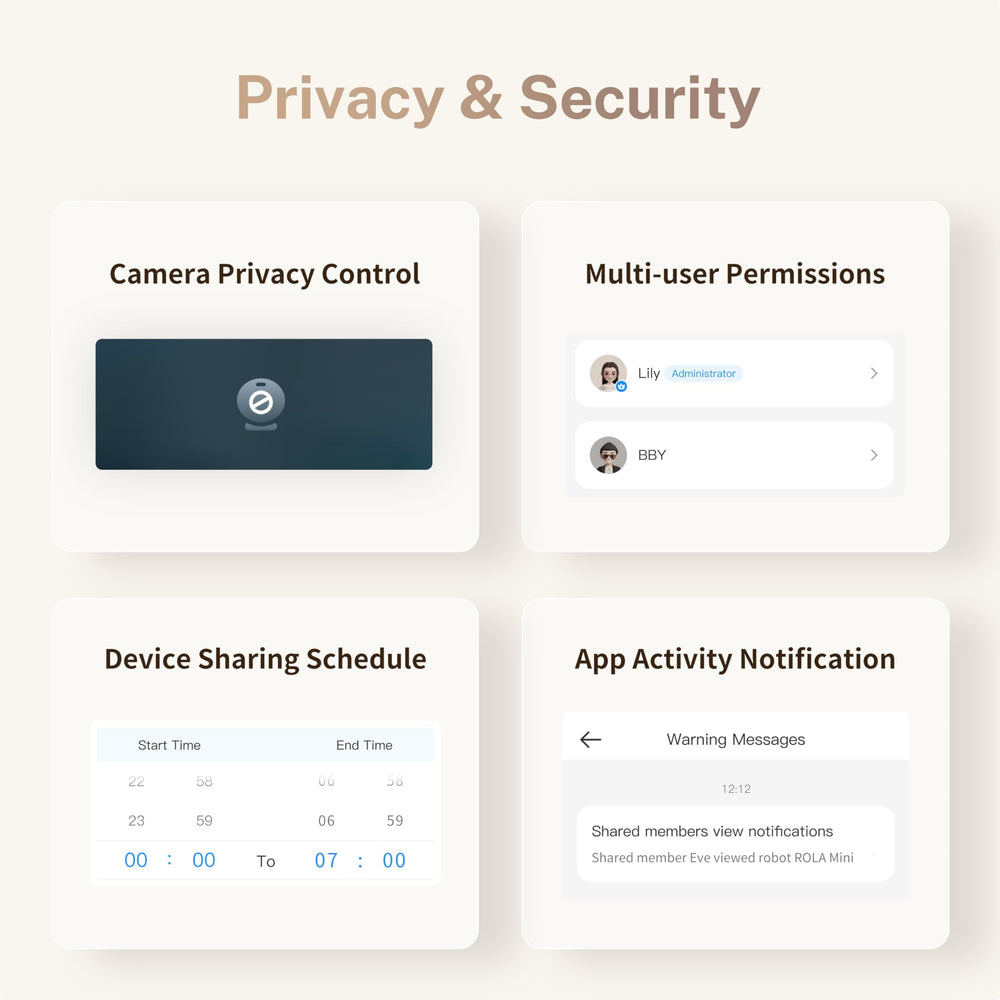 Enabot EBO ROLA Mini app control makes setup and viewing simple.