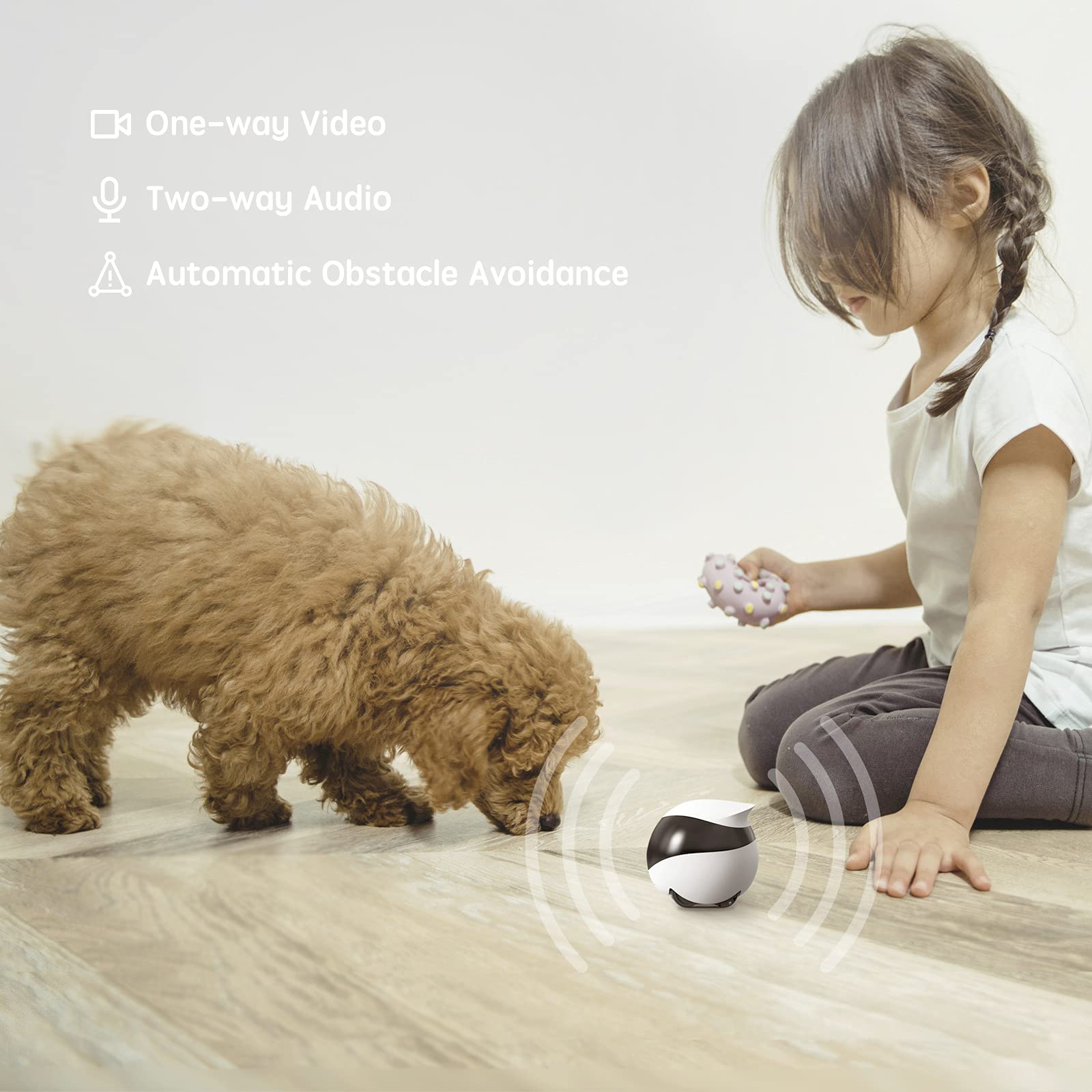 Enabot EBO SE two way audio for real time pet talk