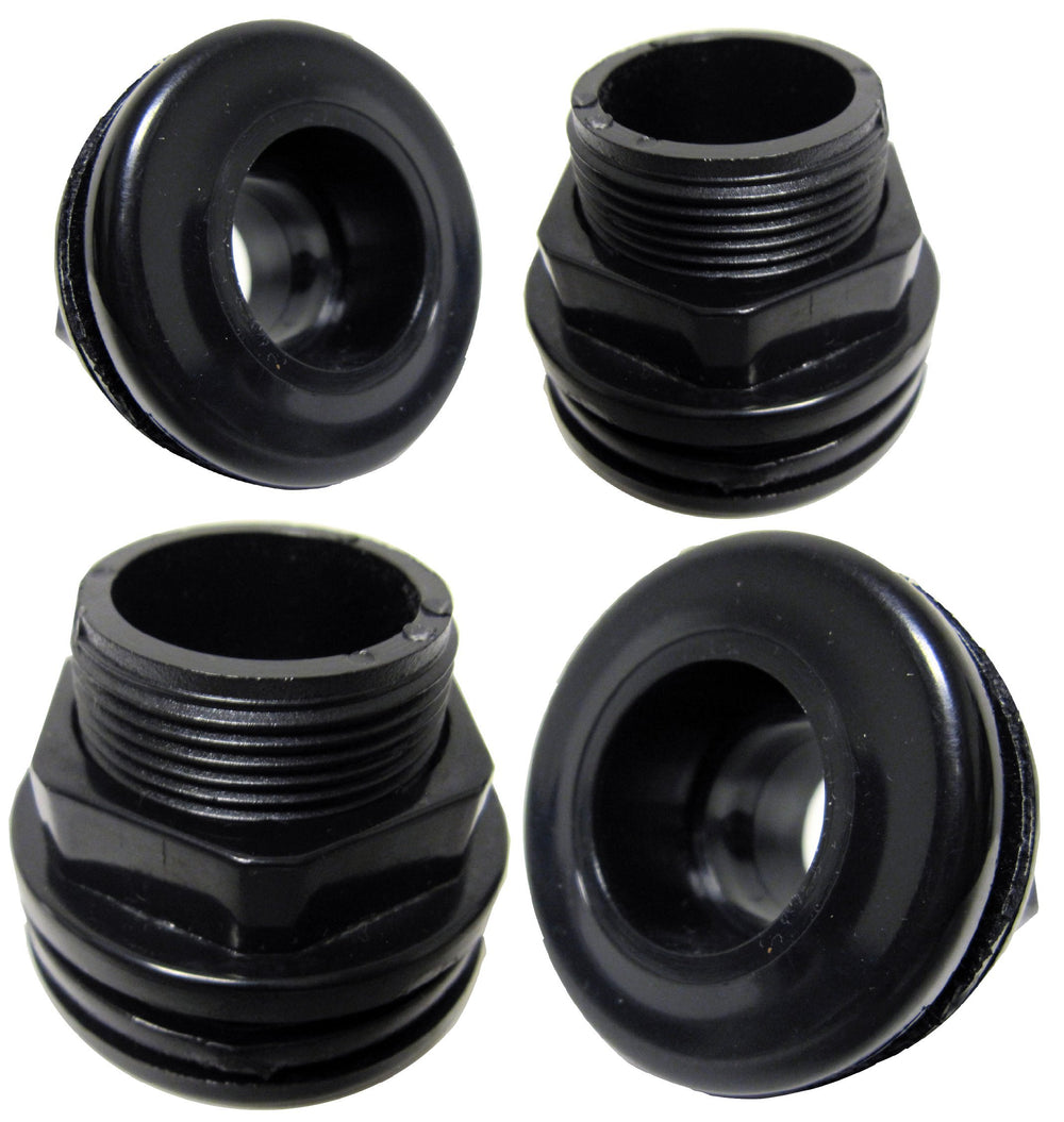 Encompass All 4 pack bulkhead with 3-4 inch slip slip, ideal for reliable aquarium filtration