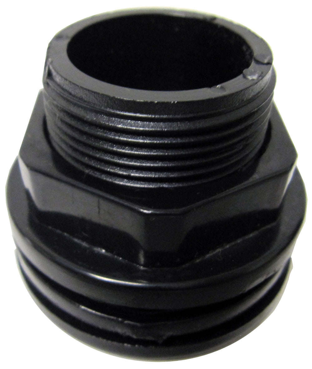 Encompass All bulkhead kit with gasket and nut, jet black finish blends with tanks