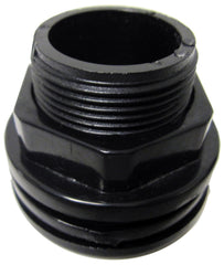 Encompass All bulkhead kit with gasket and nut, jet black finish blends with tanks
