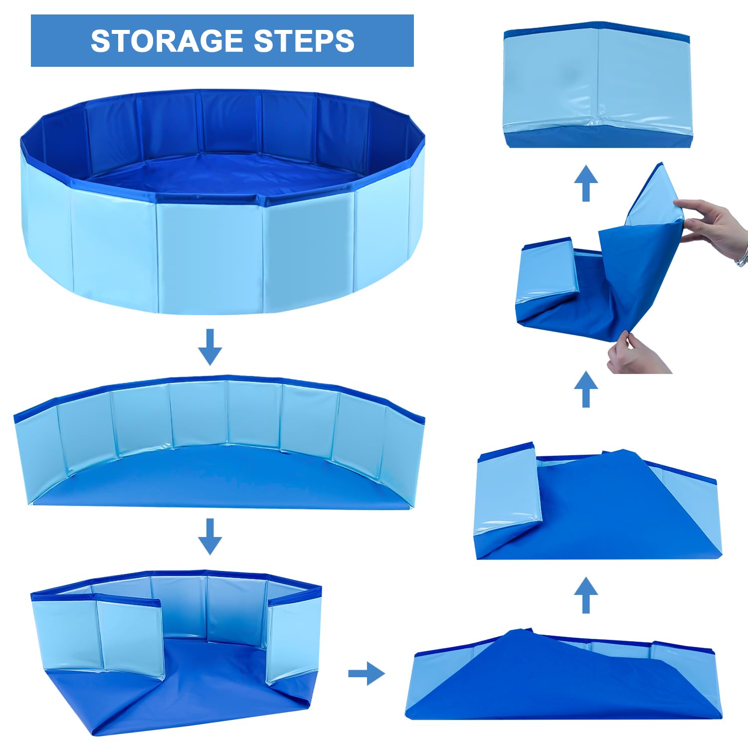 Enenes dog pool UV resistant surface protects pets in sunlit play