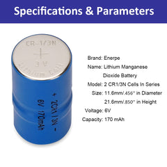 Enerpe mercury-free 6V battery promotes eco-friendly replacement in outdoor systems.