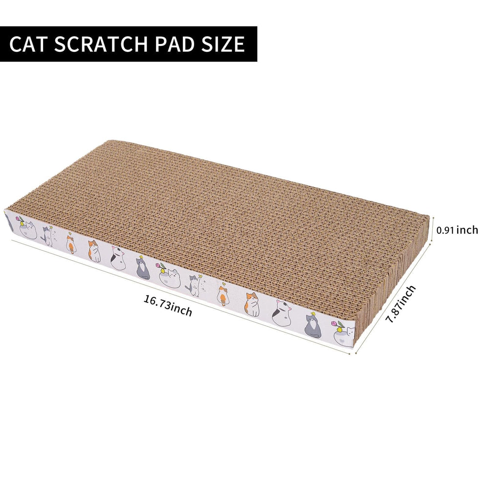 Engelalike 5-pack cat scratcher back view, double-sided for longer claw grinding.