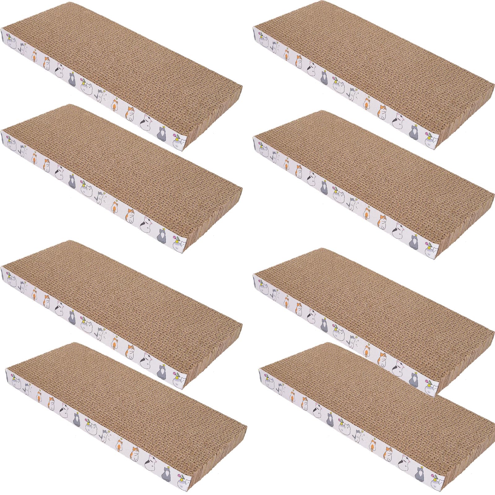 Engelalike 8-pack cat scratch pad front view protects furniture.