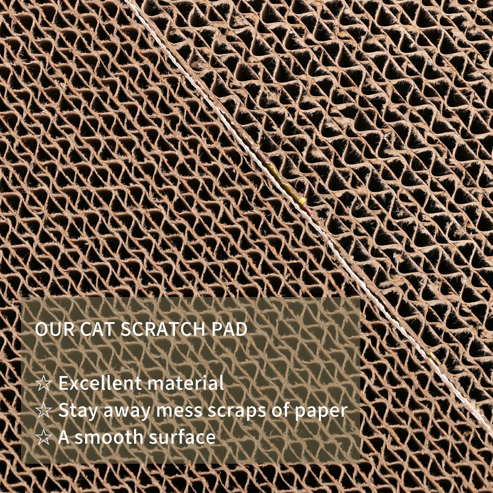 Engelalike cat scratcher pack on floor demonstrates versatile use.